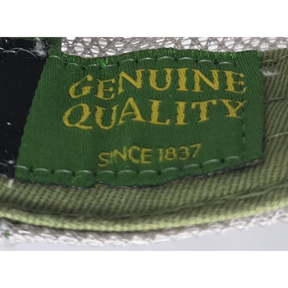 John Deere Genuine Quality Green Snapback Cap Gray Mesh Hat Tractor Farm - Picture 9 of 10